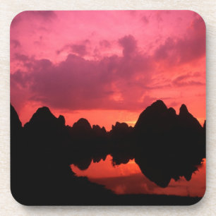 Schöne Farbe bei Sonnenuntergang von Kalksteinberg Untersetzer