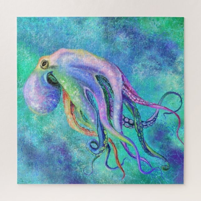 Schöne Farbe Oktopus Puzzle-Malerei (Vertikal)