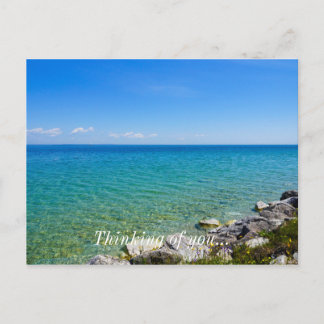 Schöne Farben des Huron-Sees Postkarte