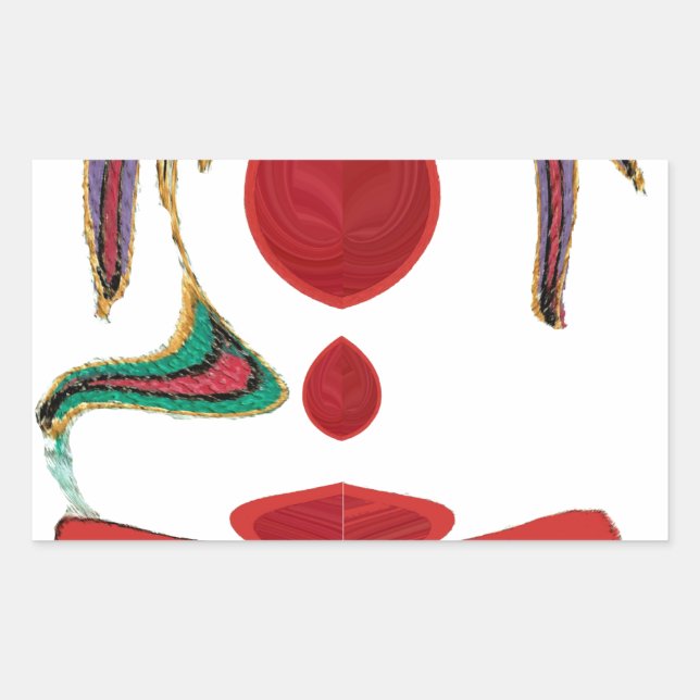 Schöne Farben in Rot, Weiß, Lila, Grün Rechteckiger Aufkleber (Vorderseite)