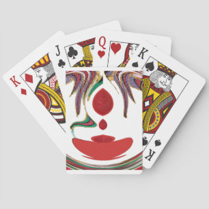 Schöne Farben in Rot, Weiß, Lila, Grün Spielkarten