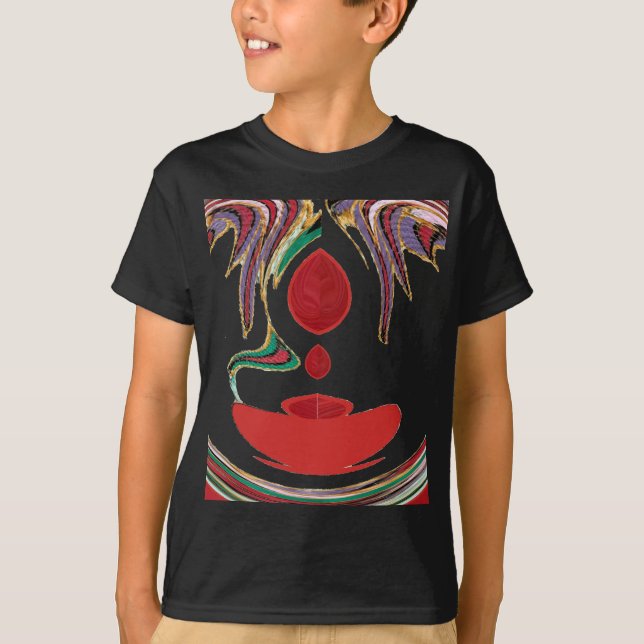 Schöne Farben in Rot, Weiß, Lila, Grün T-Shirt (Vorderseite)