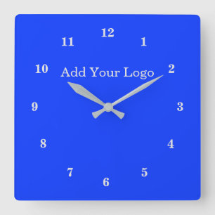 Schöne Farben - individuell einstellbar - Blau Quadratische Wanduhr