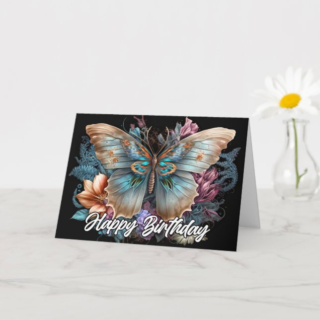 Schöne Farben Kunst und Schmetterling Kunst Karte (Kleine Pflanze)