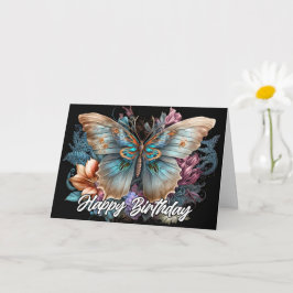 Schöne Farben Kunst und Schmetterling Kunst Karte