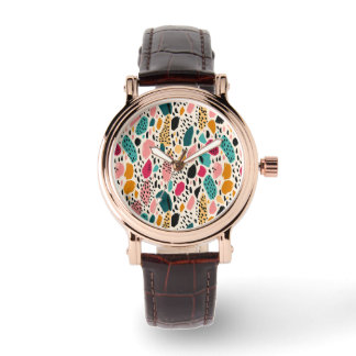 Schöne Farben Moderne Tierdrucke Armbanduhr