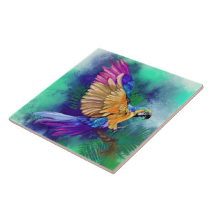 Schöne Farben Papagei Keramik Tile - Malerei Fliese