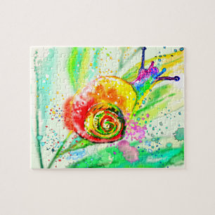 Schöne Farben Schnecke Puzzle Malerei