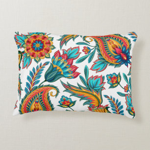 Schöne Farben Wasserfarben Paisley Muster Zierkissen