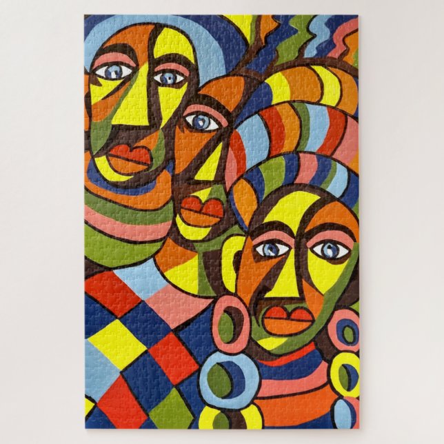 Schöne farbenfrohe afrikanische Stammesfrau, (Vertikal)