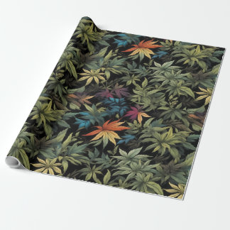 Schöne farbenfrohe Blätter Geschenkpapier