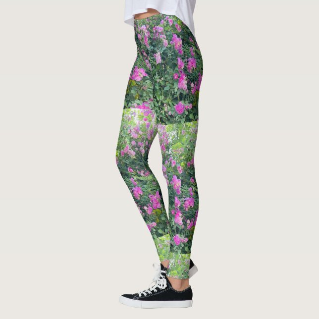 Schöne farbenfrohe Blume Leggings (Links)