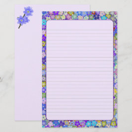 Schöne farbenfrohe Blumengestation Briefpapier