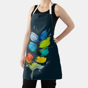 Schöne farbenfrohe, blumenlose Blume Schürze