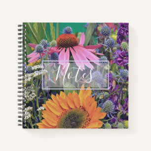 Schöne farbenfrohe Blumenmarkt-Notizen Notizbuch