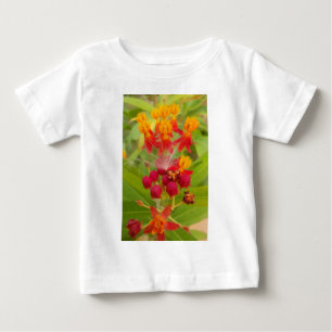 Schöne, farbenfrohe Blüte mit Milkweed Art Printin Baby T-shirt