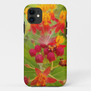 Schöne, farbenfrohe Blüte mit Milkweed Art Printin iPhone 11 Hülle