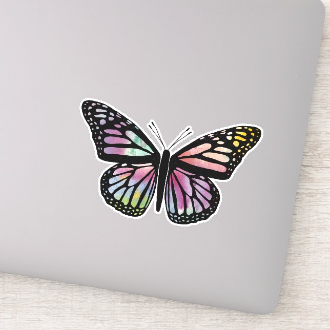 Schöne, farbenfrohe Butterfly Aufkleber (Detail)