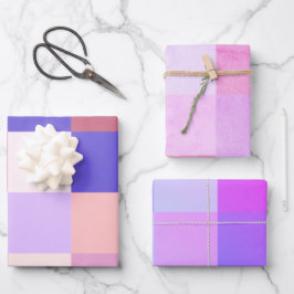 Schöne, farbenfrohe Farbtöne in weichen Pastelltön Geschenkpapier Set