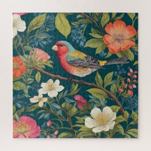 Schöne farbenfrohe Finch Bird Botanisch