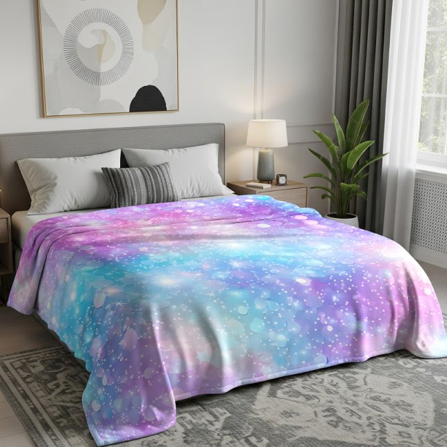 Schöne farbenfrohe glitzernde Hintergrund Fleecedecke (Von Creator hochgeladen)