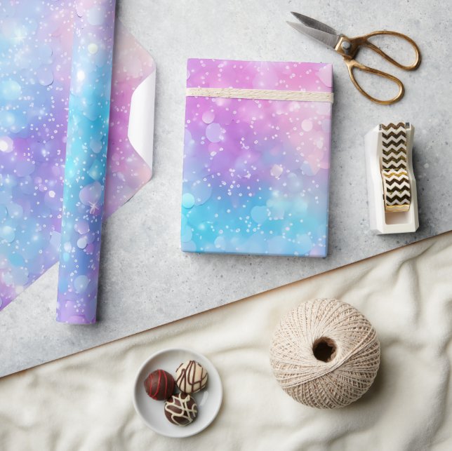 Schöne farbenfrohe glitzernde Hintergrund Geschenkpapier (Kunsthandwerk)