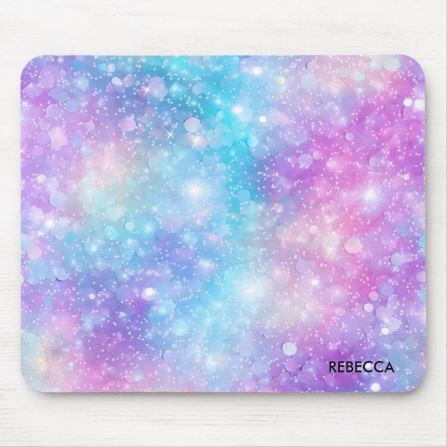 Schöne farbenfrohe glitzernde Hintergrund Mousepad (Vorne)