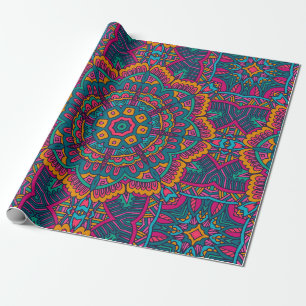 Schöne farbenfrohe Kreise Geschenkpapier