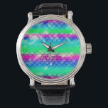 Schöne farbenfrohe Meerjungfraumotive Armbanduhr<br><div class="desc">Schöne farbenfrohe Meerjungfraumotive</div>