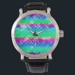 Schöne farbenfrohe Meerjungfraumotive Armbanduhr<br><div class="desc">Schöne farbenfrohe Meerjungfraumotive</div>