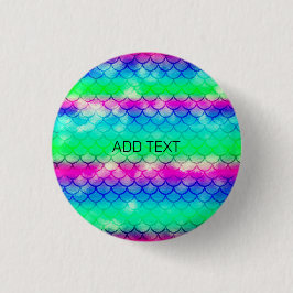 Schöne farbenfrohe Meerjungfraumotive Button