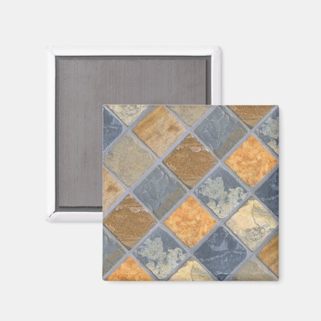 Schöne, farbenfrohe Steintafel Magnet (Vorderseite/Rückseite)