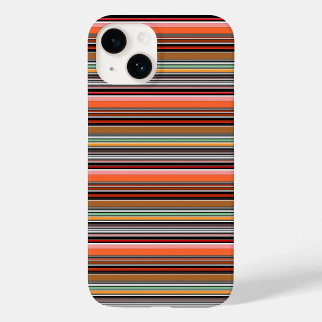 Schöne farbenfrohe Streifen Case-Mate iPhone 14 Hülle (Rückseite)