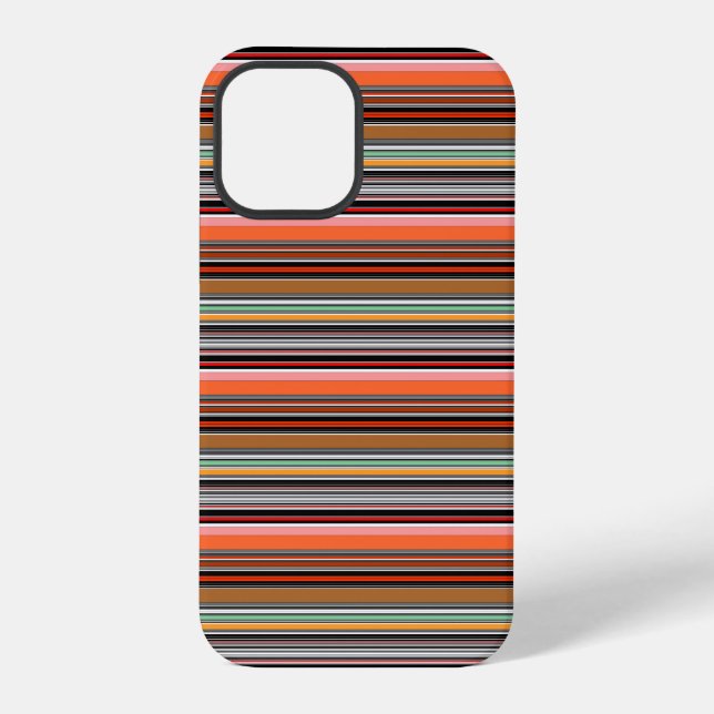 Schöne farbenfrohe Streifen iPhone 12 Pro Hülle (Rückseite)