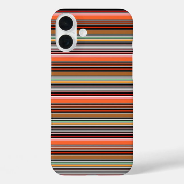 Schöne farbenfrohe Streifen iPhone 16 Plus Hülle (Rückseite)