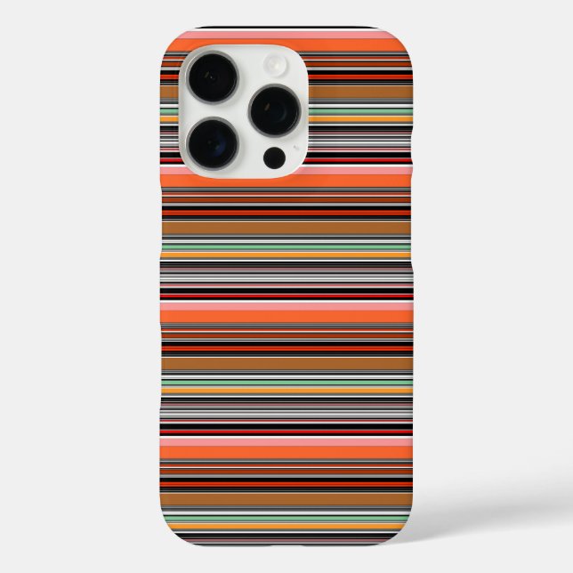 Schöne farbenfrohe Streifen iPhone 16 Pro Hülle (Rückseite)