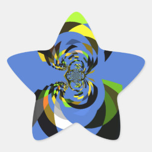 Schöne farbenfrohe weibliche Silhouette Illustrati Stern-Aufkleber