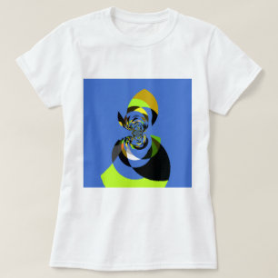 Schöne farbenfrohe weibliche Silhouette Illustrati T-Shirt