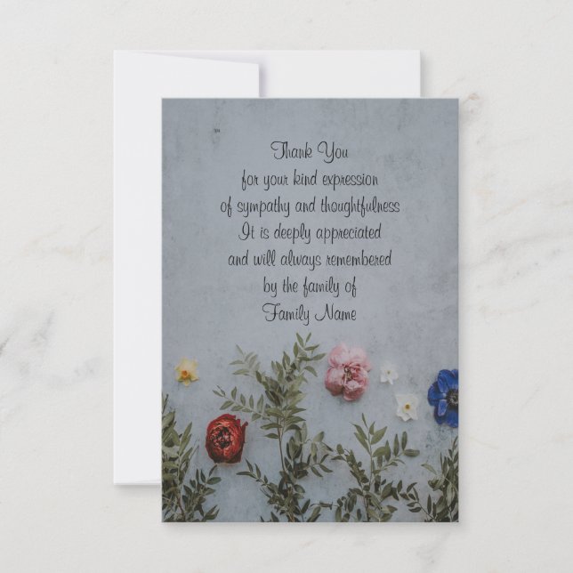 Schöne farbige Rose Dankeschön Card Dankeskarte (Vorderseite)