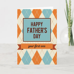 Schöne Fathers Day Karte mit Gewebe-Effekt
