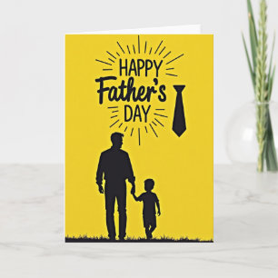 Schöne Fathers Day Silhouette Karte