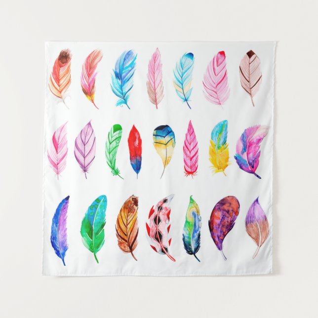 Schöne Feather Collection Wandteppich (Vorderseite)