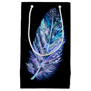 Schöne Feather Geschenktasche - Farben auswählen Kleine Geschenktüte