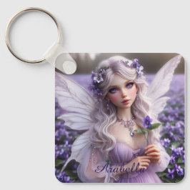 Schöne Februar Fee in Violets Schlüsselanhänger