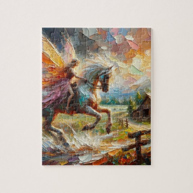 Schöne Fee auf dem Horseback (Vertikal)