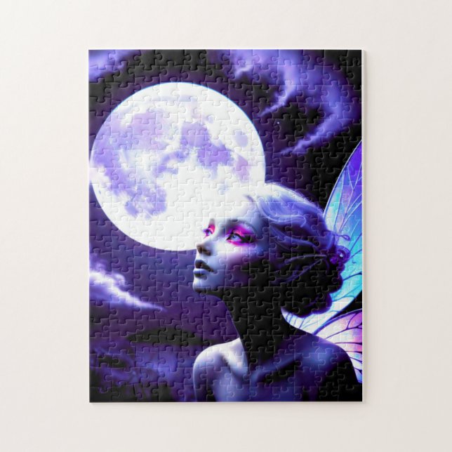 Schöne Fee Blick auf Vollmond (Vertikal)