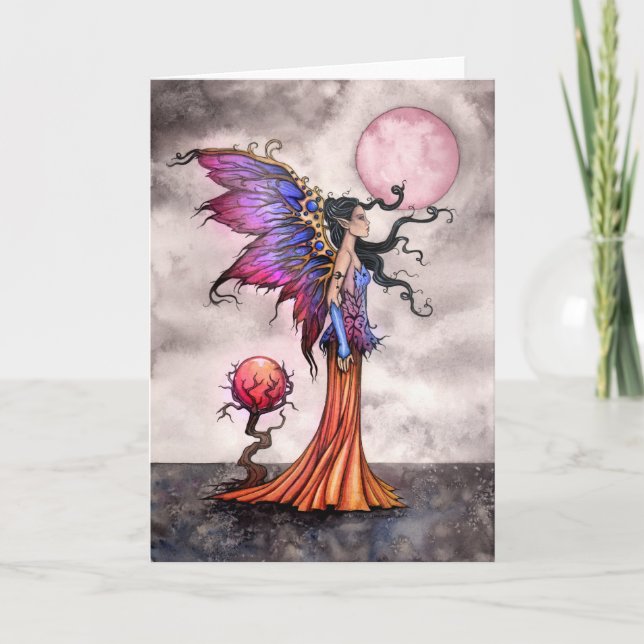 Schöne feenhafte Fantasie-Kunst-Gruß-Karte Karte (Vorderseite)