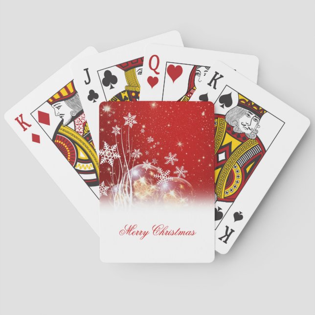Schöne feierliche "Frohe Weihnachten" Illustration Spielkarten (Rückseite)