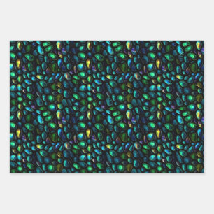 Schöne Felsen Scales Ovals Muster Geschenkpapier Set