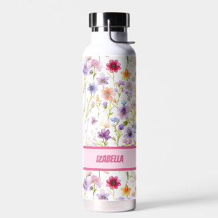 Schöne feminine rosa Frühlingsblumen Mädchenhaft Trinkflasche